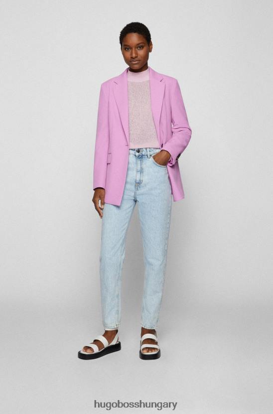 Hugo Boss kabát jocalua 50458647 rózsaszín 80P6715 rózsaszín