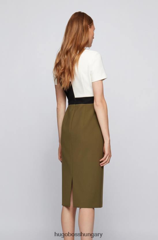 Hugo Boss ruha dezona 50457913 oliva 80P6765 olajbogyó