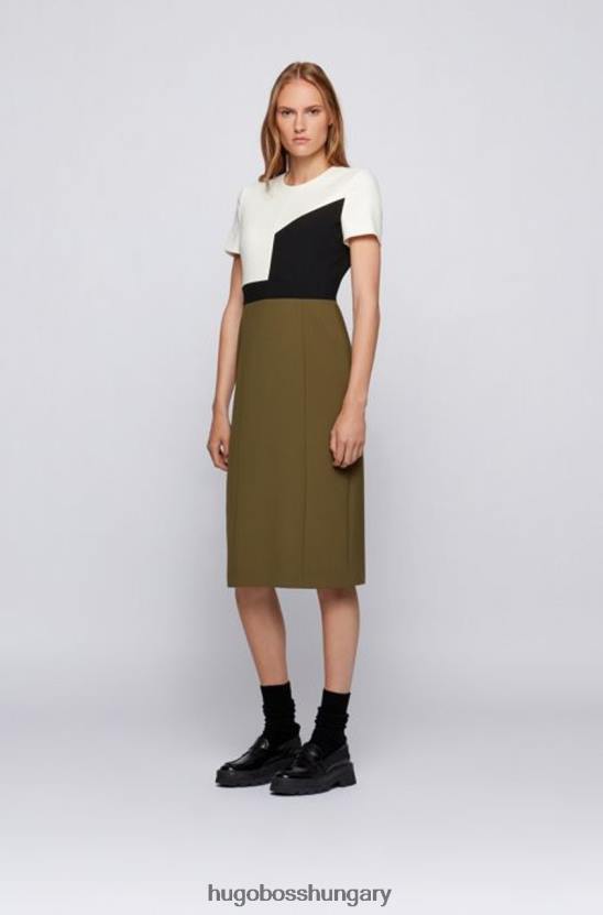 Hugo Boss ruha dezona 50457913 oliva 80P6765 olajbogyó