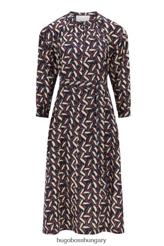 Hugo Boss ruha diyani 50459240 navy 80P6741 sötétkék/borvirágos