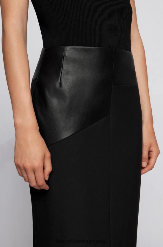 Hugo Boss ceruza szoknya vezona 50457884 fekete 80P6776 fekete