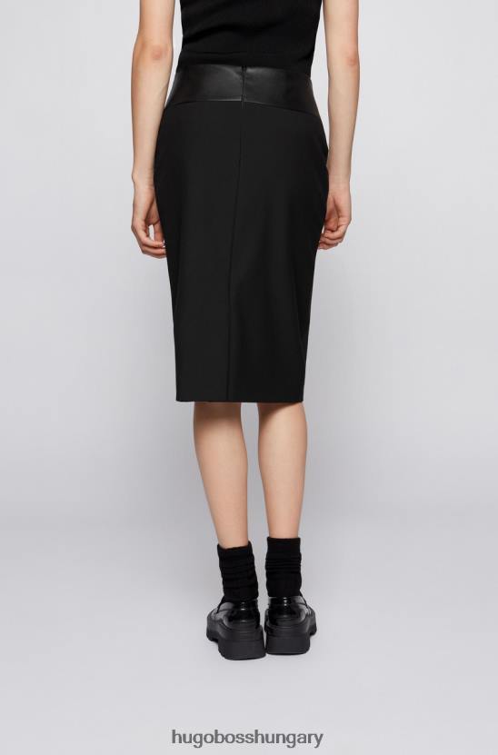 Hugo Boss ceruza szoknya vezona 50457884 fekete 80P6776 fekete