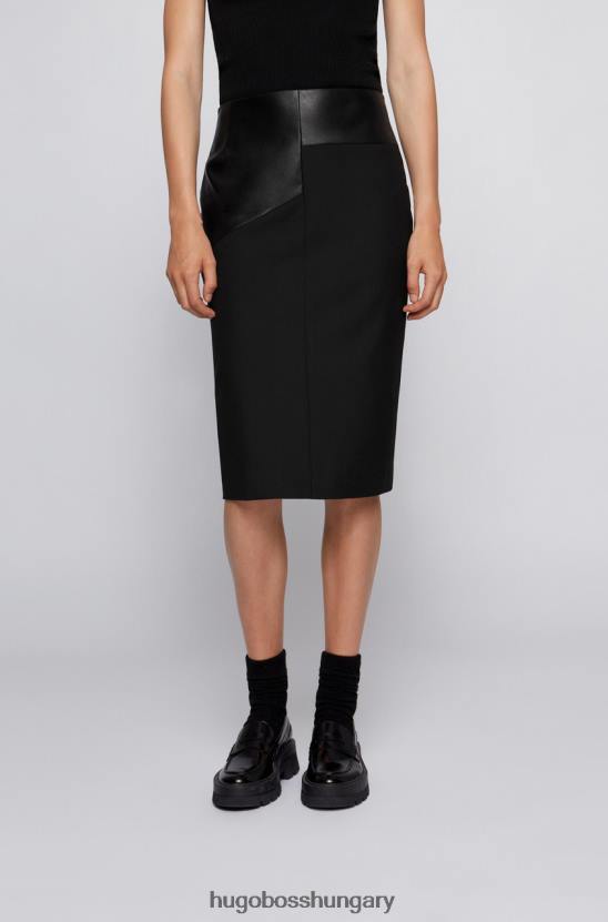 Hugo Boss ceruza szoknya vezona 50457884 fekete 80P6776 fekete