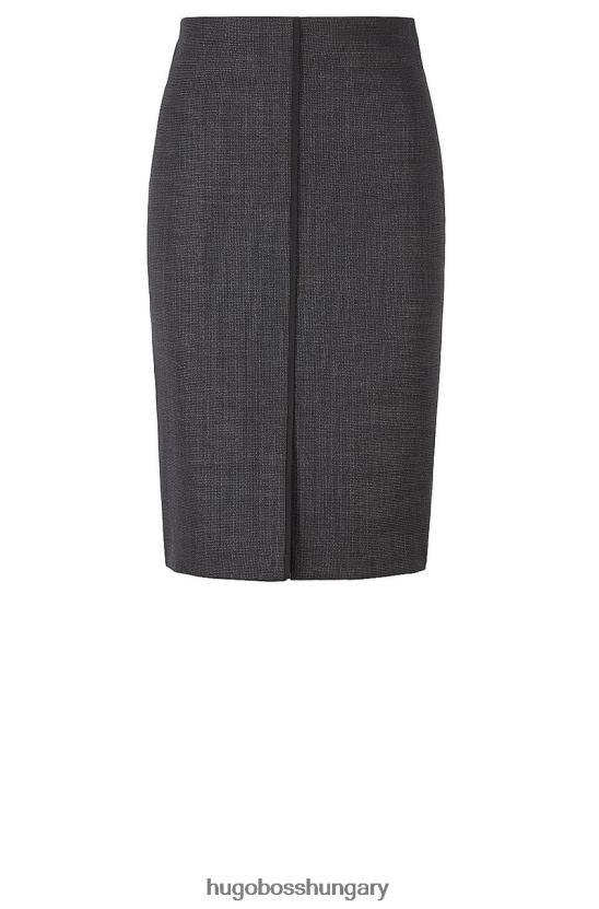 Hugo Boss szoknya vulencia 50437779 szén 80P6813 faszén